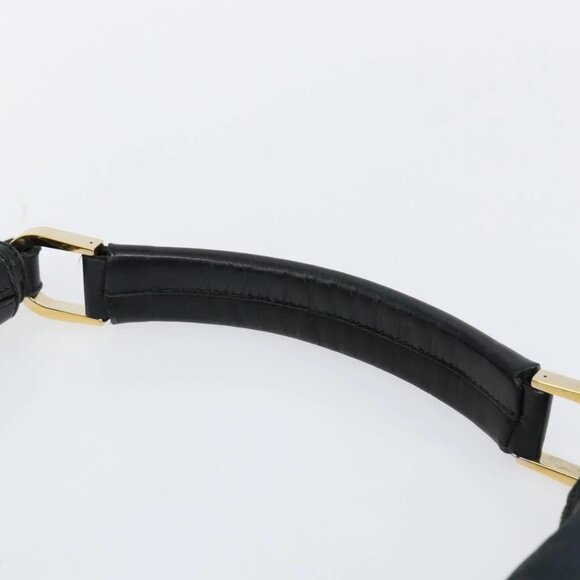 GUCCI GG Canvas Shoulder Bag Black Gold 001 42870 Auth 144271 - Picture 9 of 16